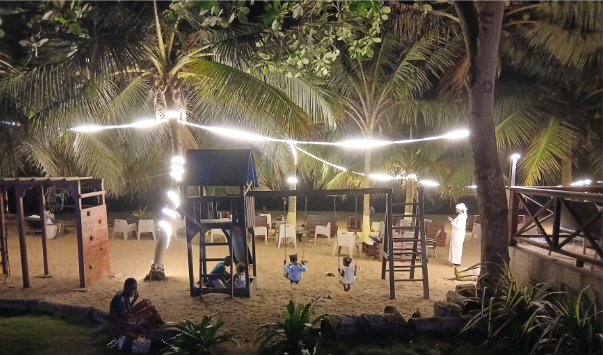 Aire de jeux enfants nuit